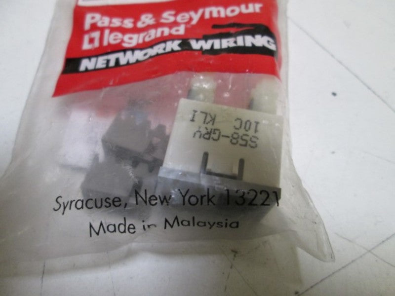 PASS & SEYMOUR SMOOTH CAT 5E JACK S58-GRY *NEW IN FACTORY BAG*