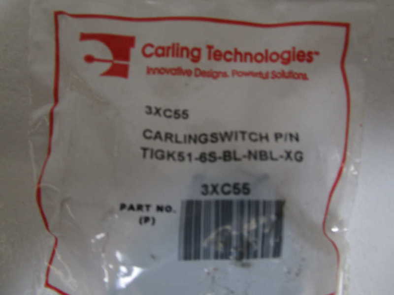 CARLING SWITCH TIGK51-6S-BL-NBL-XG ROCKER SWITCH  NSMP