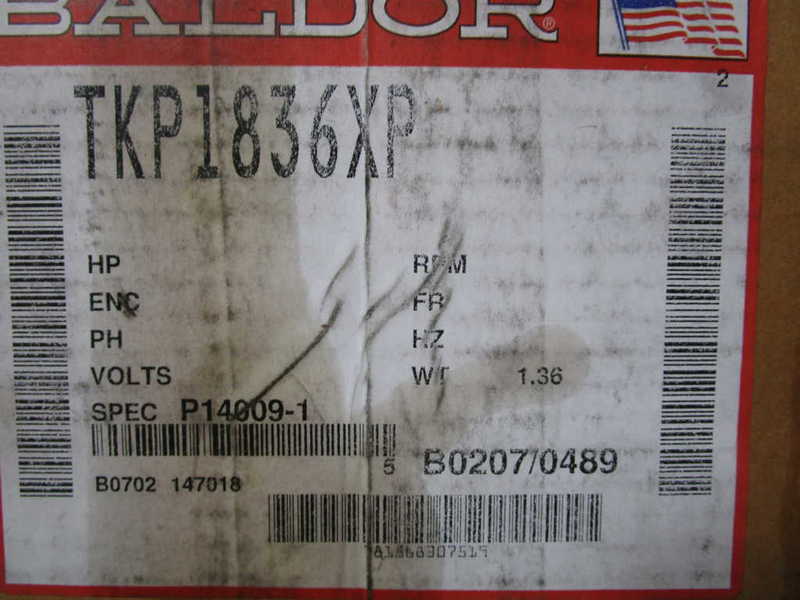 BALDOR TACHOMETER MOUNTING KIT TKP1836XP  NSMP