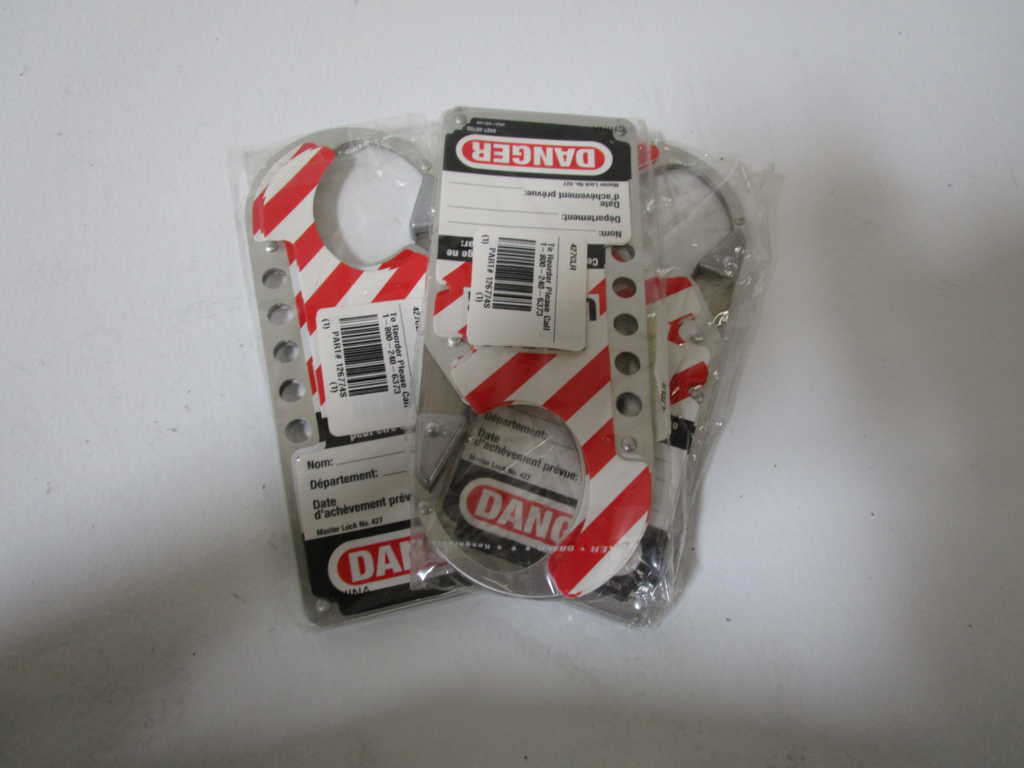 LOT OF 3 MASTER LOCK LOCKOUT HASP 427CLR *NEW IN BOX*