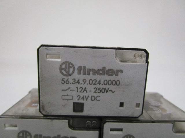 LOT OF 5 FINDER 24VDC 12A 56.34.9.024.0000 *NEW NO BOX*