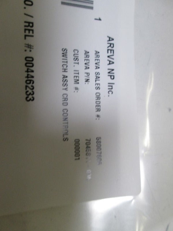 AREVA NP INC. ASSEMBLY 7045811-036  NSNP