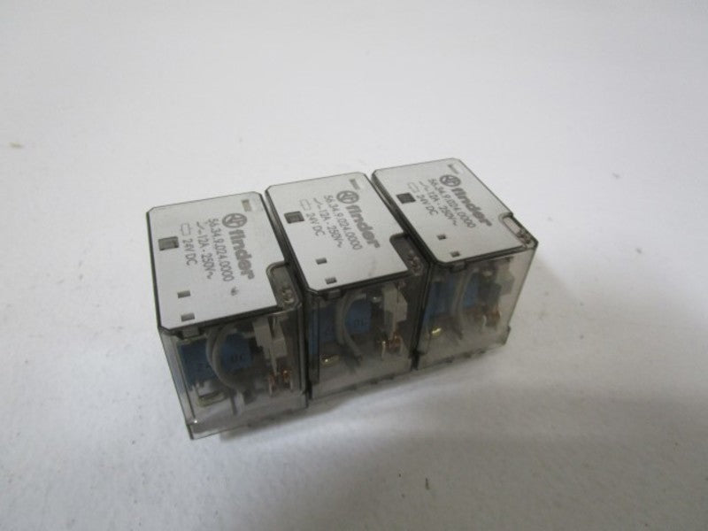 LOT OF 3 FINDER 24VDC RELAY 56.34.9.024.0000 *NEW NO BOX *