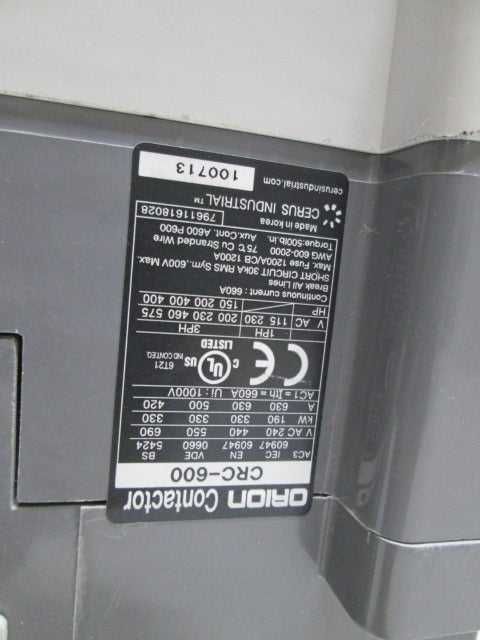 ORION CONTACTOR CRC-600 *USED*