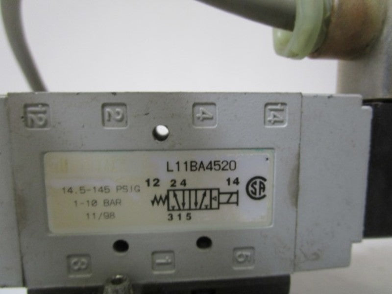 NUMATICS SOLENOID VALVE L11BA4520 *USED*