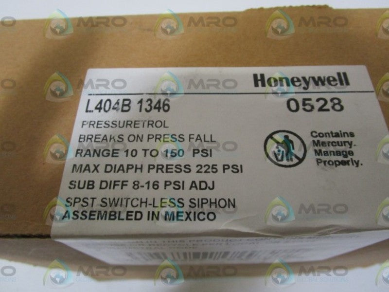 HONEYWELL PRESSURETROL CONTROLLER L404B 1346 *NEW IN BOX*