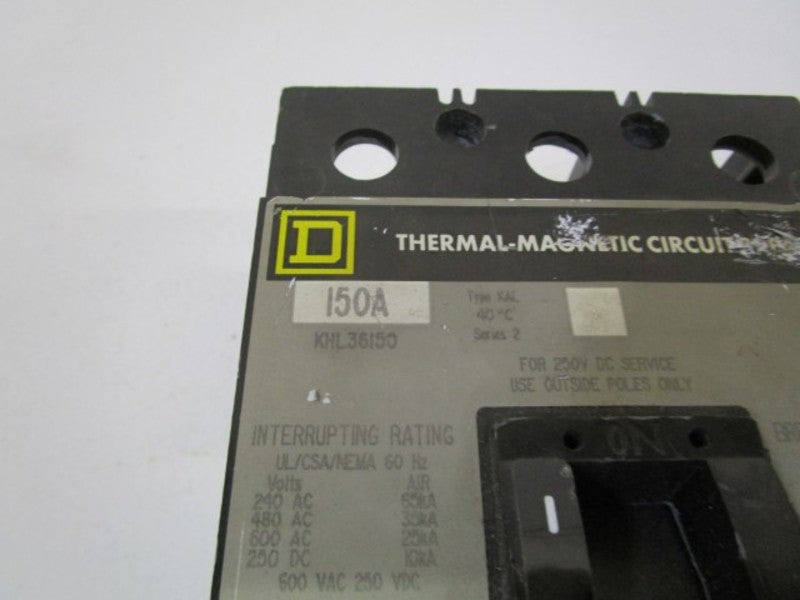 SQUARE D KHL36150 CIRCUIT BREAKER 150A *USED*