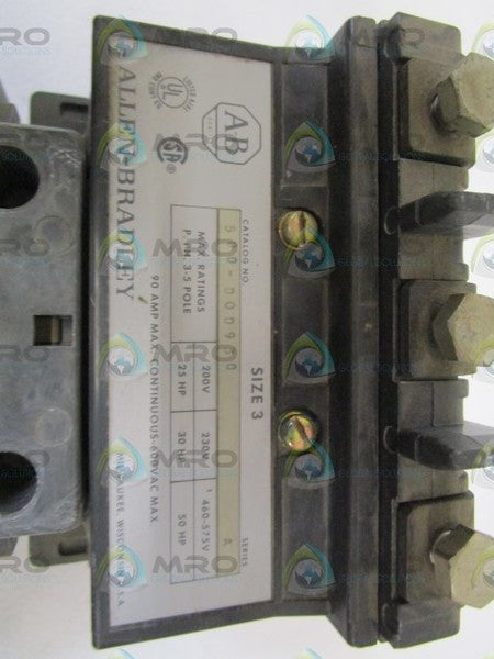 ALLEN BRADLEY CONTACTOR 500-D0D930 SER. A  UNMP