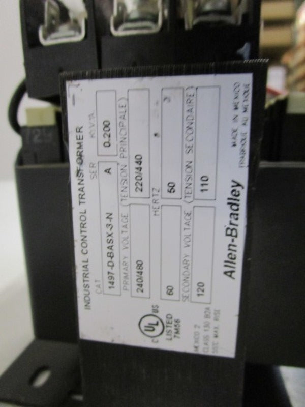 ALLEN BRADLEY CONTROL TRANSFORMER 1497-D-BASX-3-N SER. A  UNMP
