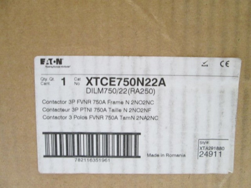 EATON CONTACTOR XTCE750N22A (INCOMPLETE WITH NO LUG KIT)  NSMP