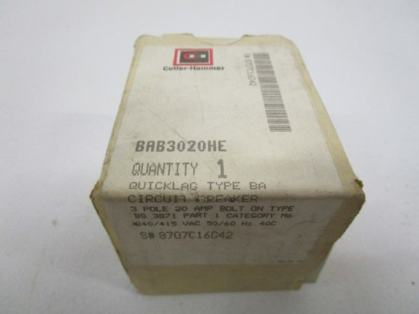 CUTLER-HAMMER CIRCUIT BREAKER BAB3020HE  NSMP