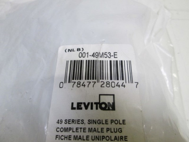 LEVITON BLACK PLUG 001-49M53-E * NEW IN FACTORY BAG *