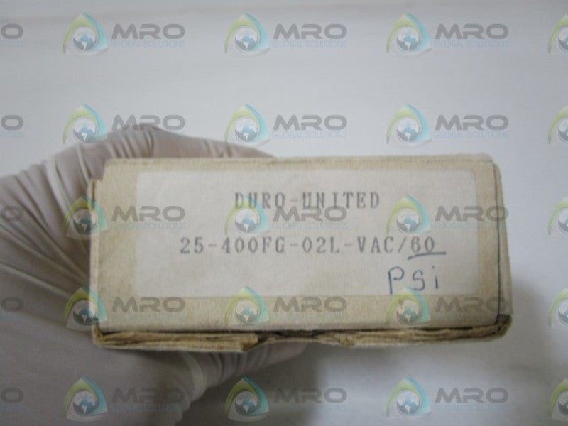 DURO-UNITED PRESSURE GAUGE 25-400FG-02L-VAC/60  NSMP
