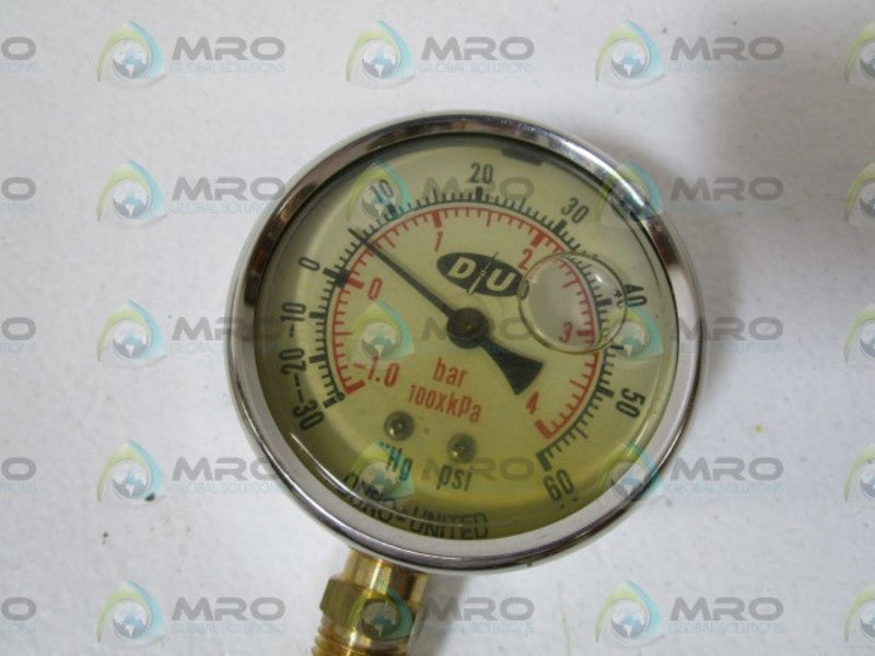 DURO-UNITED PRESSURE GAUGE 25-400FG-02L-VAC/60  NSMP