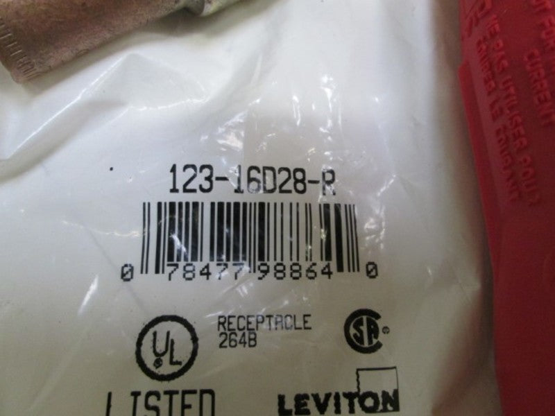 LEVITON RED PLUG 123-16D28-R (INCOMPLETE)  NSNP