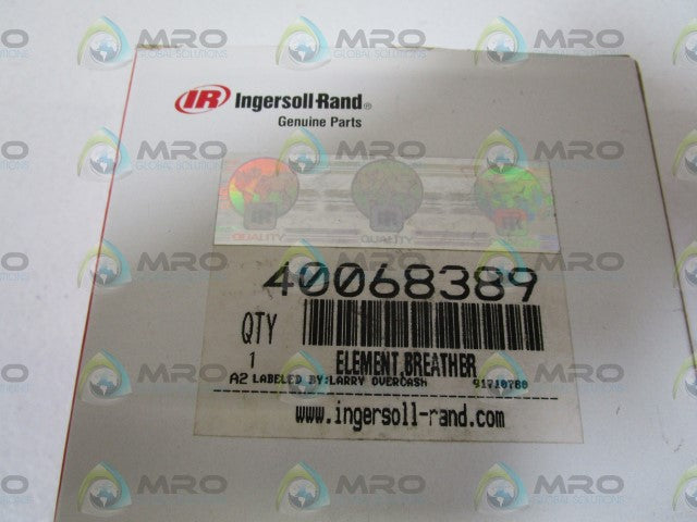 INGERSOLL RAND BREATHER ELEMENT 40068389 *NEW IN BOX*