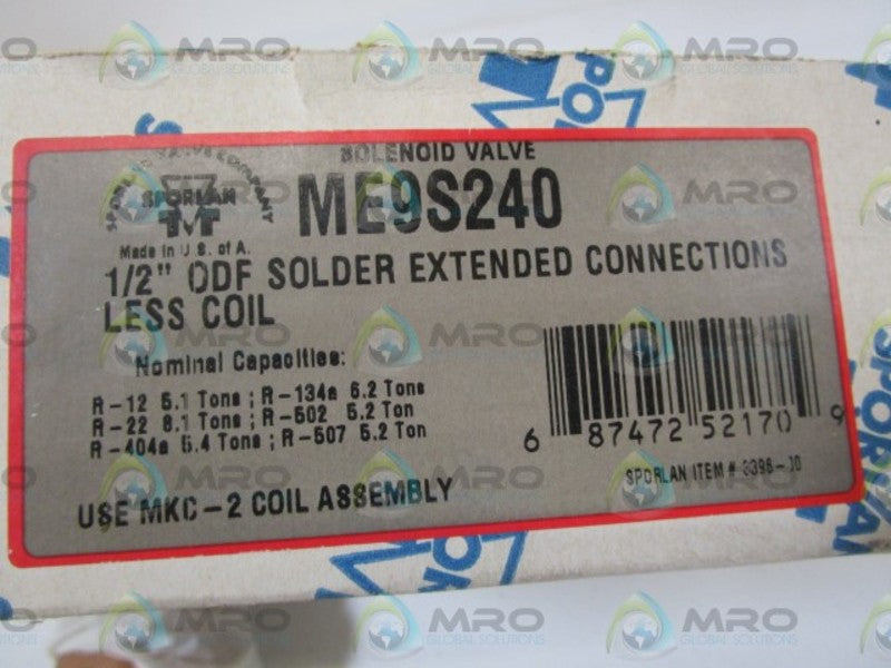 SPORLAN SOLENOID VALVE ME9S240 *NEW IN BOX*