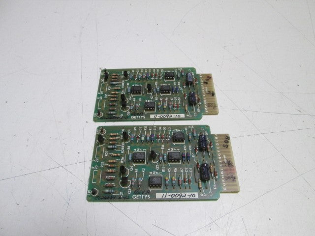 LOT OF 2 GETTYS CONTROLLER BOARD 11-0092-10 *USED*