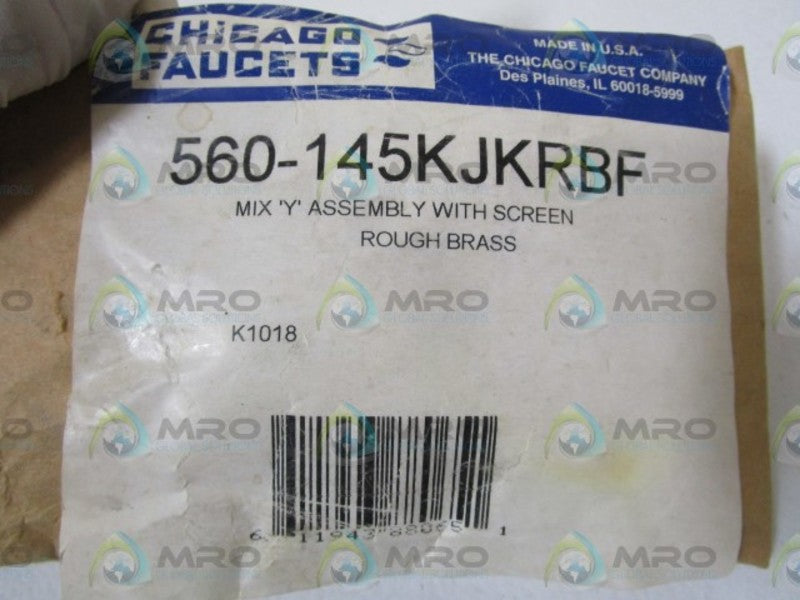 CHICAGO FAUCETS MIX "Y" ASSEMBLY W/ ROUGH BRASS 560-145KJKRBF  NSNP