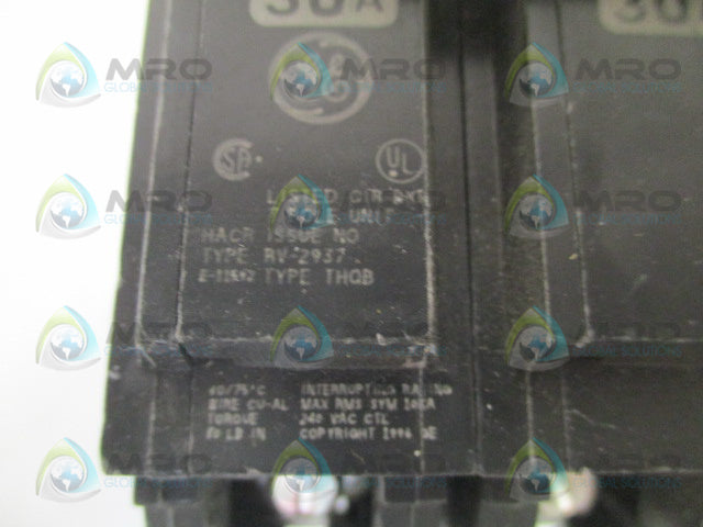 GENERAL ELECTRIC THQB330 CIRCUIT BREAKER 30A *USED*