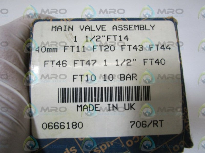 SPIRAX SARCO #0666180 MAIN VALVE ASSEMBLY 1-1/2" FT14 *NEW IN BOX*