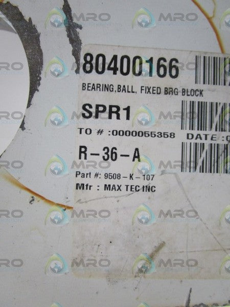 BEARING BALL, FIXED BRG BLOCK 9508-K-107  NSNP