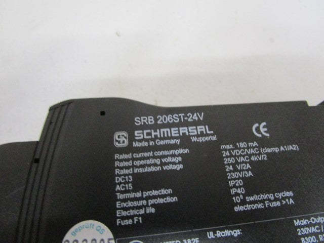SCHMERSAL SAFETY CONTROLLER SRB 206ST-24V *NEW IN BOX*