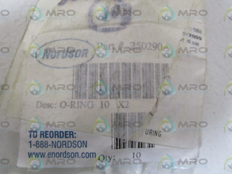 LOT OF 10 NORDSON O-RING 250290A *NEW IN BAG*