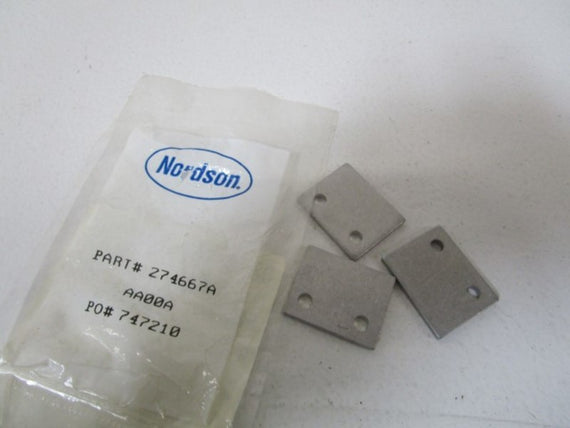 LOT OF 3 NORDSON PLATE 274667A *NEW IN BAG*