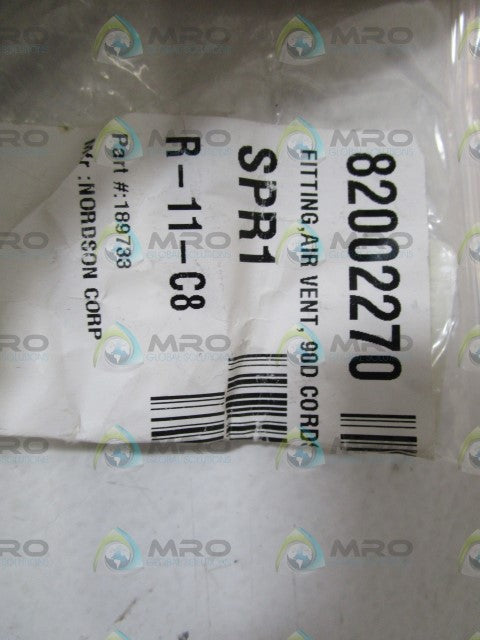 NORDSON AIR VENT FITTING 189733 *NEW NO BOX *