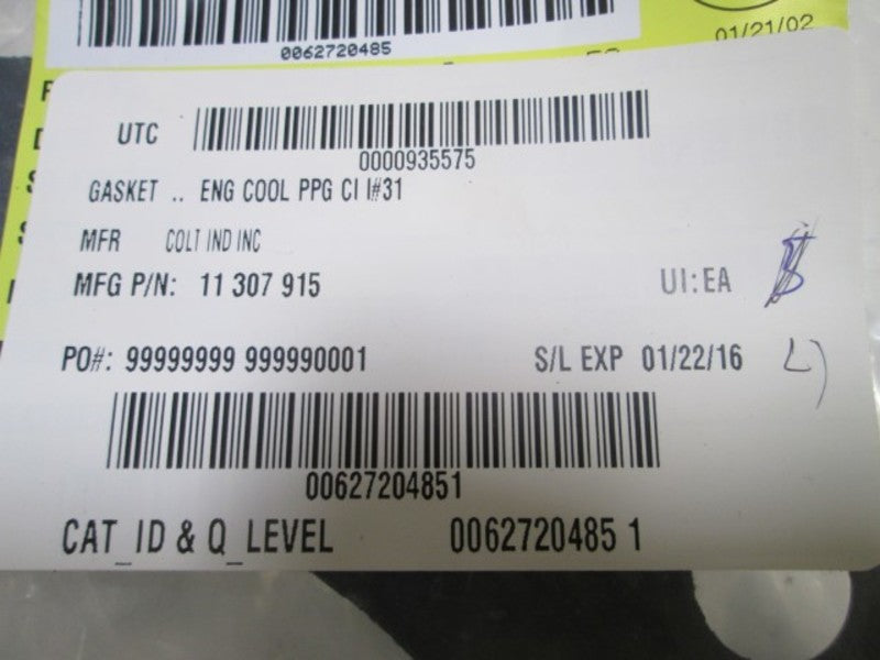 COLT IND INC. GASKET 11307915  NSMP