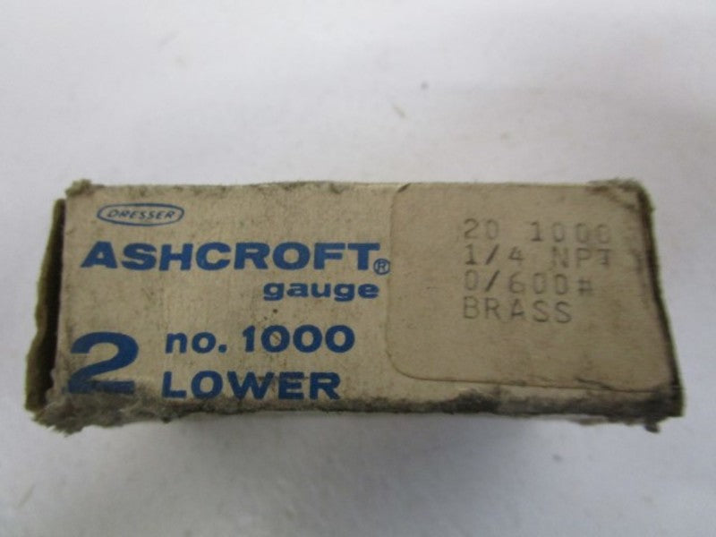 ASHCROFT 201000 1/4" GAUGE 0-600 PSI  NSMP