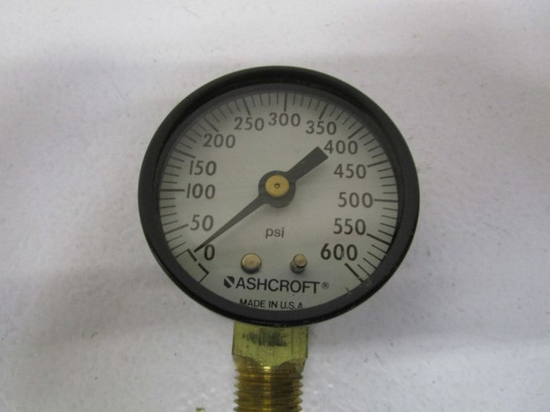 ASHCROFT 201000 1/4" GAUGE 0-600 PSI  NSMP