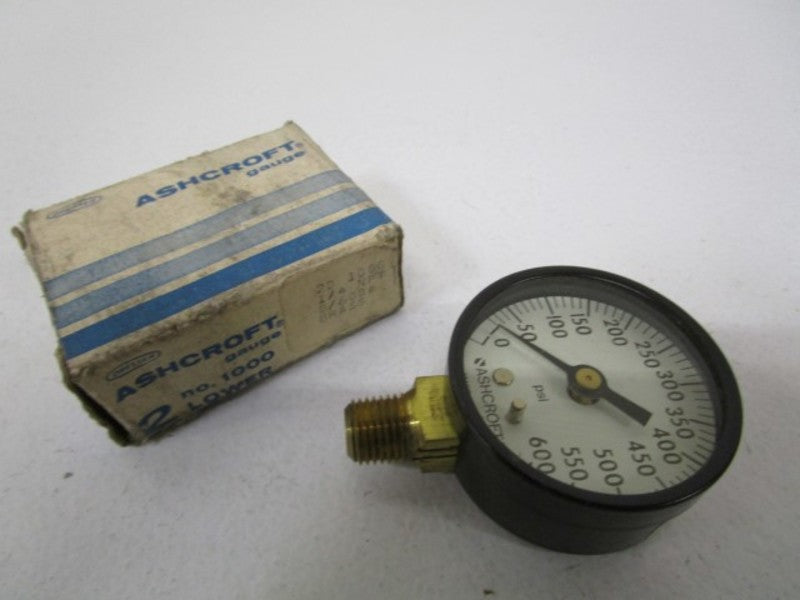 ASHCROFT 201000 1/4" GAUGE 0-600 PSI  NSMP