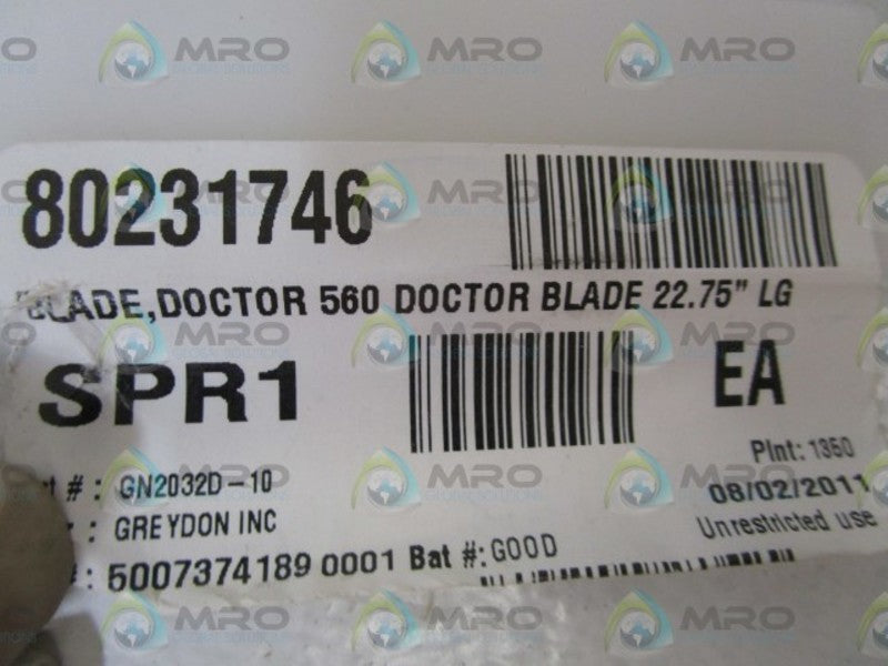 GREYDON INC. 560 DOCTOR BLADE 22.75" LG GN2032D-10  NSNP