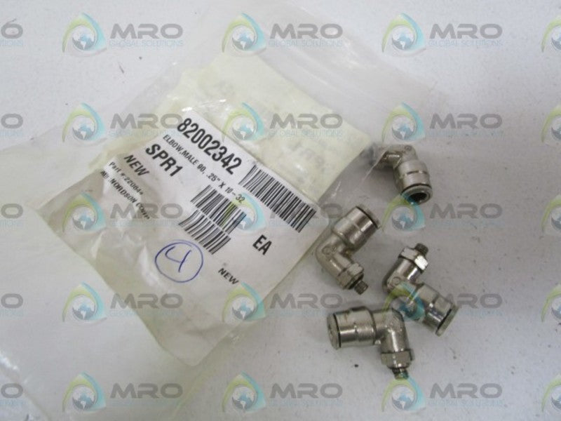 LOT OF 4 NORDSON MALE ELBOW 220644 *NEW NO BOX*