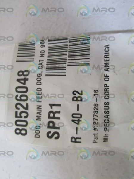 PEGASUS CORP. MAIN FEED DOG 277328-16 *NEW NO BOX*