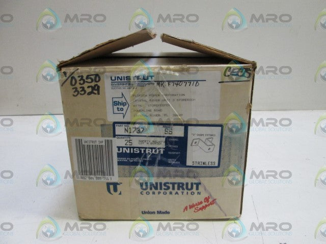 LOT OF 25 UNISTRUT "U" SHAPE FITTING N1737 *NEW IN BOX*