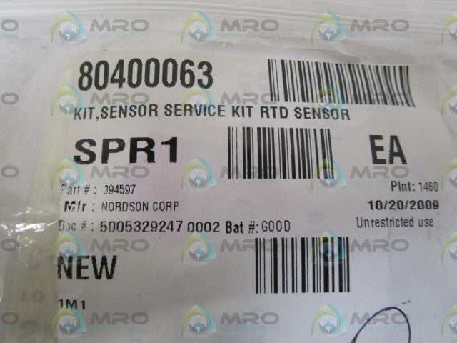 NORDSON SENSOR SERVICE KIT 394597 *NEW NO BOX*