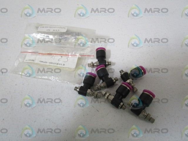 LOT OF 6 FESTO FLOW CONTROL VALVE GRLZ-1/4-RS-B *NEW NO BOX *