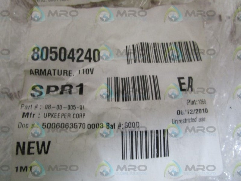 UPKEEPER CORP. 110V ARMATURE 08-00-005-01  NSNP