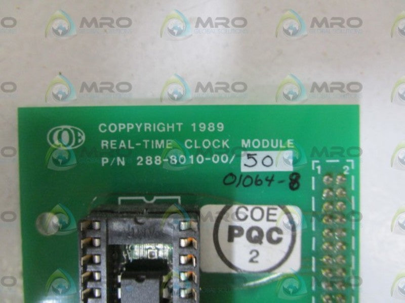 COE REAL-TIME CLOCK MODULE 288-8010-00/50  UNMP