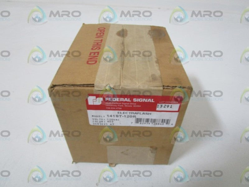 FEDERAL SIGNAL ELECTRAFLASH 141ST-120R RED STROBE LIGHT * FACTORY SEALED *