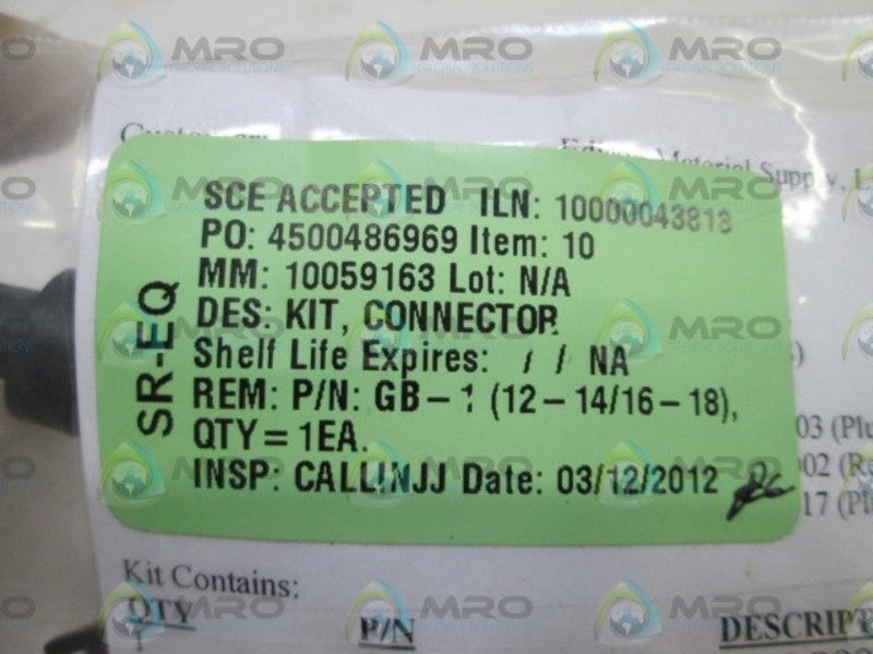 QUALTECH CONNECTOR KIT GB-1(12-14/16-18) *NEW NO BOX*