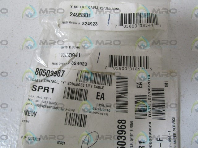 NSS LIFT CABLE 24-9-530-1 *NEW NO BOX*