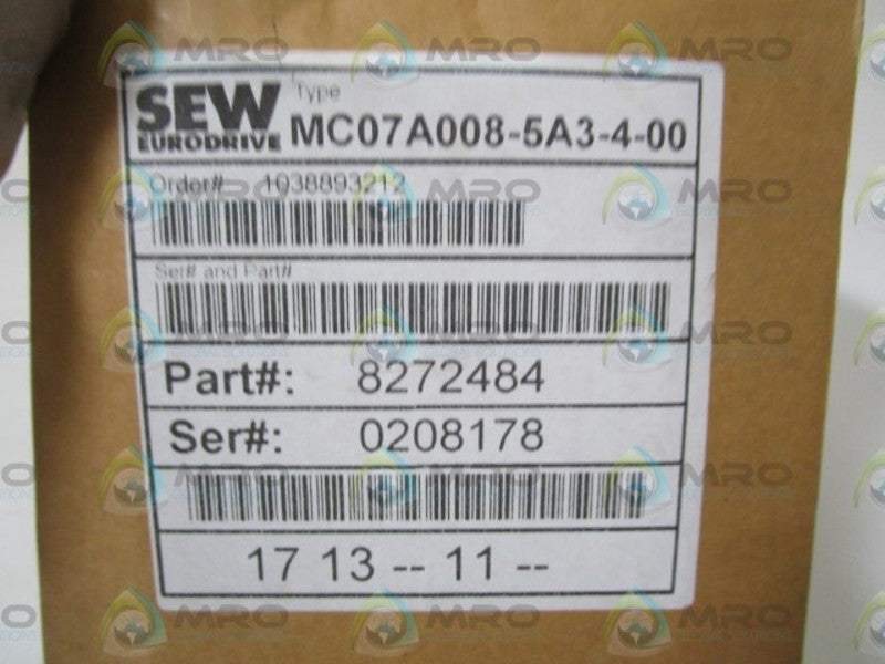 SEW-EURODRIVE MC07A008-5A3-4-00 DRIVE *NEW IN BOX*