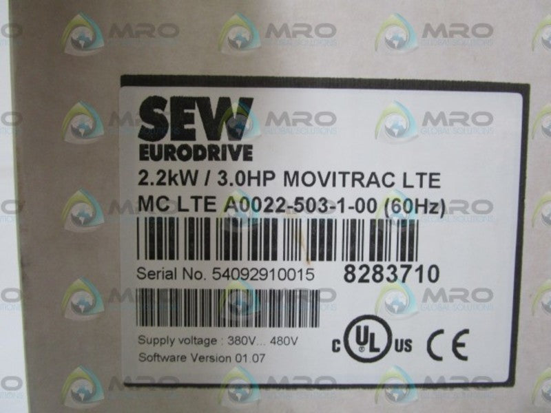 SEW-EURODRIVE MC LTE A0022-503-1-00 INVERTER DRIVE *NEW IN BOX*