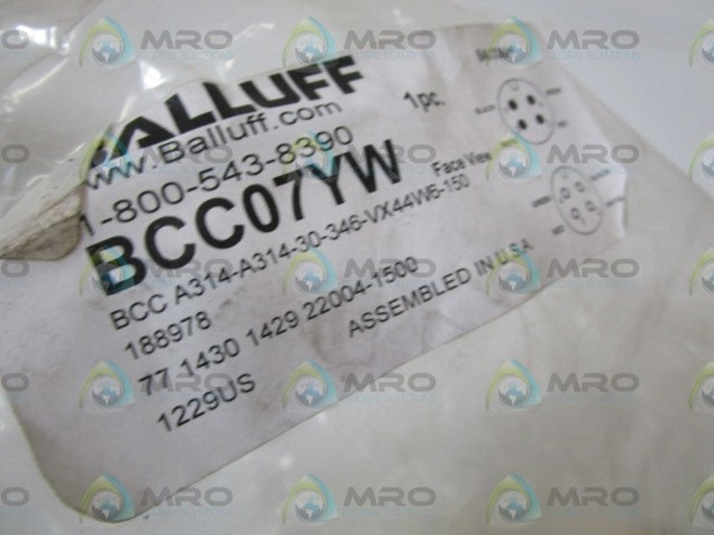BALLUFF BCC07YW BCCA314-A314-30-346-VX44W6-150 CABLE  NSMP