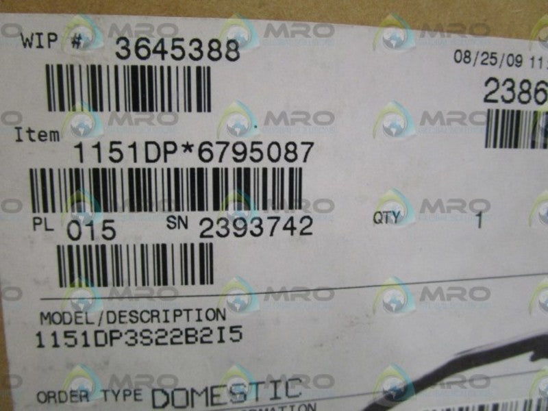 ROSEMOUNT PRESSURE TRANSMITTER 1151DP3S22B2I5 *  NEW IN BOX *