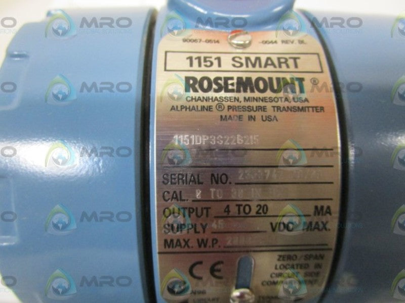 ROSEMOUNT PRESSURE TRANSMITTER 1151DP3S22B2I5 *  NEW IN BOX *